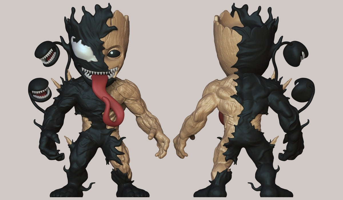 Venomized Groot Figure