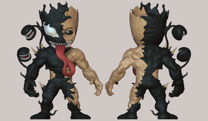 Venomized Groot Figure