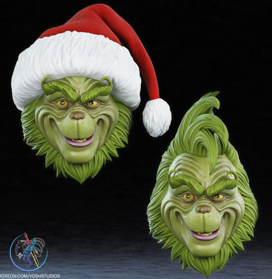 Grinch Helmet (With Hat)