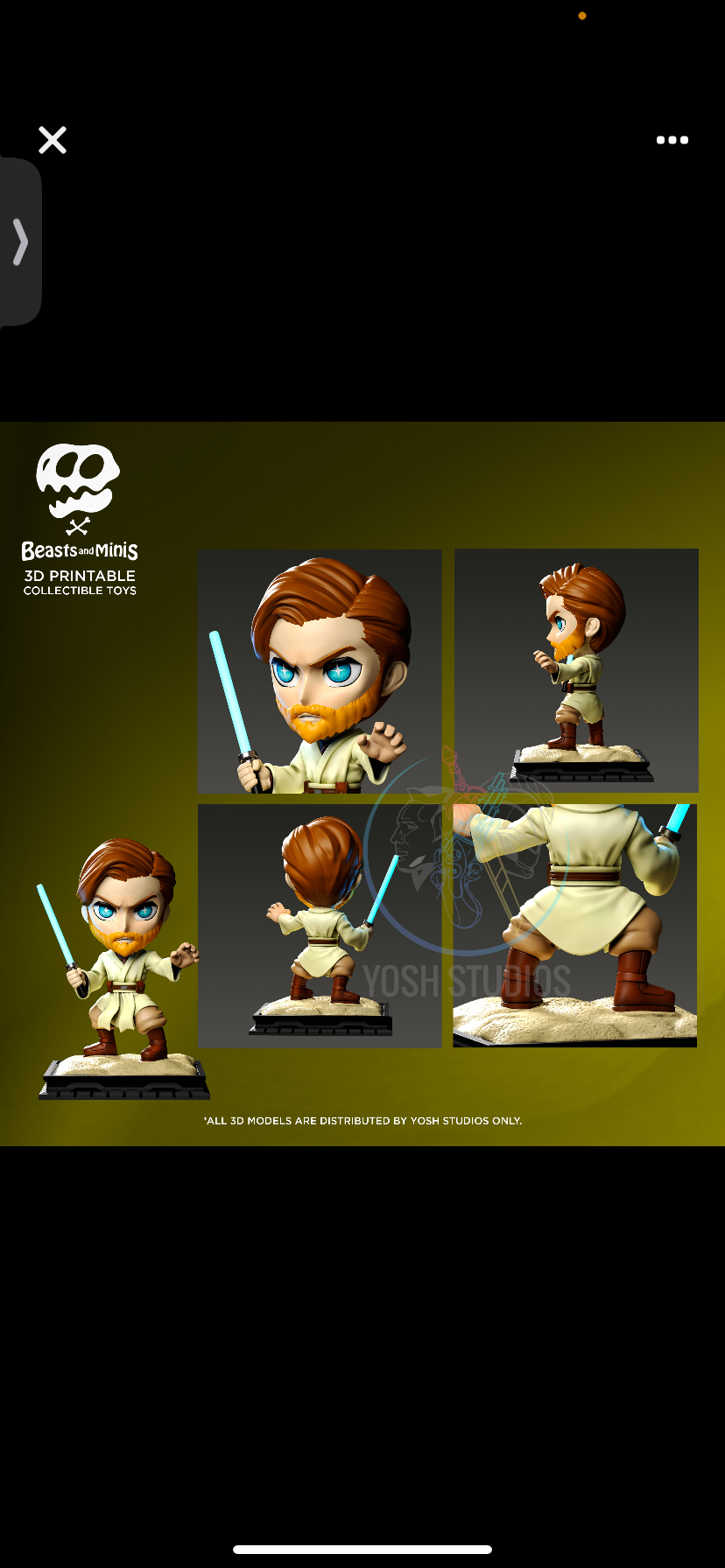 Obi Wan Beast & Minis 3D Printed Collectible